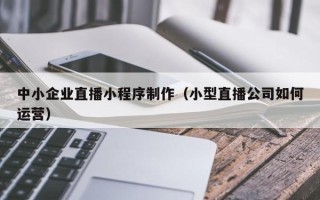 郑州中小企业直播小程序制作（小型直播公司如何运营）