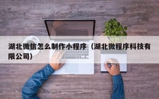 郑州湖北微信怎么制作小程序（湖北微程序科技有限公司）